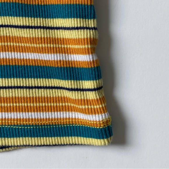 Care Bears Size Small 6 7 Funshine Bear Orange Green Tank Top Stripes Girls EUC - Picture 4 of 16